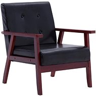 Black faux leather armchair - Armchair