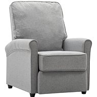 Pointing TV armchair light gray textile - Armchair
