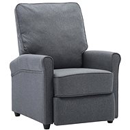 Pointing TV chair dark gray textile - Armchair