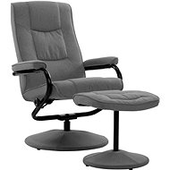 Positioning chair with light gray textile footrest - Armchair