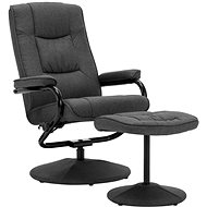 Positioning chair with footrest dark gray textile - Armchair