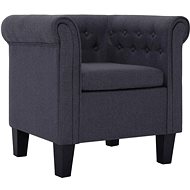 Armchair with dark gray textile pillow - Armchair