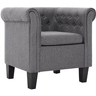 Armchair with light gray textile cushion - Armchair