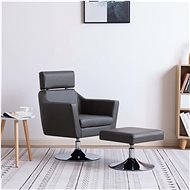 TV chair gray faux leather - Armchair