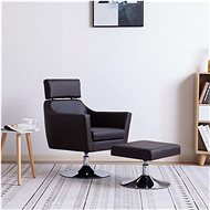 TV armchair brown faux leather - Armchair