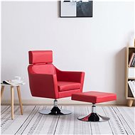 TV chair red faux leather - Armchair