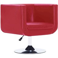 Swivel chair red faux leather - Armchair