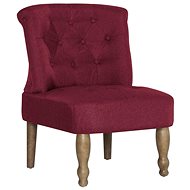 French armchair burgundy textile - Armchair