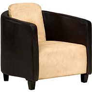 Armchair bronze-black genuine leather - Armchair