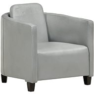 Gray genuine leather armchair - Armchair