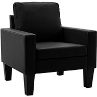 Black faux leather armchair - Armchair