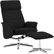 Positioning chair with black faux leather footrest - Armchair