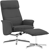 Positioning chair with anthracite faux leather footrest - Armchair