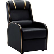 Black-gold faux leather reclining chair - Armchair