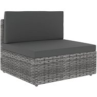 Partial central sofa polyrattan gray 49518 - Garden Sofa
