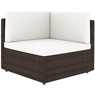 Partial corner sofa polyrattan brown 49511 - Garden Sofa