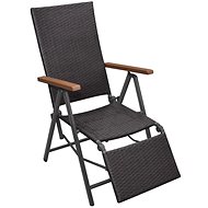 Adjustable garden chair polyrattan brown 42765 - Garden Armchair