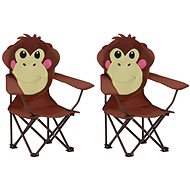 Children' s garden chairs 2 pcs brown textile 48107 - Garden Chair