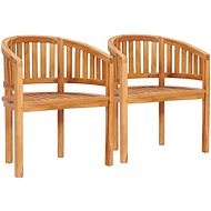 Banana Armchairs 2 pcs Solid Teak Wood 48019 - Garden Chair
