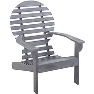 Adirondack armchair solid acacia wood gray 46322 - Garden Armchair