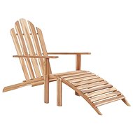 Adirondack armchair with teak footstool 44687 - Garden Armchair