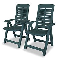 Adjustable garden chairs 2 pcs plastic green 274803 - Garden Armchair