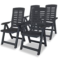 Adjustable Garden Chairs 4 pcs Plastic Anthracite 274812 - Garden Armchair