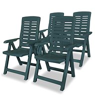 Adjustable Garden Chairs 4 pcs Plastic Green 275069 - Garden Armchair