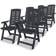 Adjustable garden chairs 6 pcs plastic anthracite 275072 - Garden Armchair
