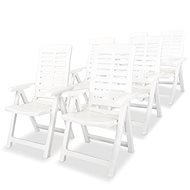 Adjustable Garden Chairs 6 pcs Plastic White 274797 - Garden Armchair