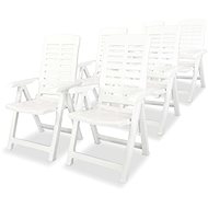 Adjustable garden chairs 6 pcs plastic white 275068 - Garden Armchair