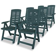 Adjustable garden chairs 6 pcs plastic green 275070 - Garden Armchair