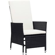 Adjustable garden chair with cushions polyratan black 310228 - Garden Armchair