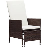 Adjustable Garden Chair with Cushions Polyrattan Brown 310229 - Garden Armchair