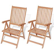 Adjustable Garden Chairs 2 pcs Solid Teak 43029 - Garden Chair