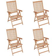 Adjustable Garden Chairs 4 pcs Solid Teak 3065525 - Garden Chair