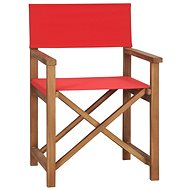 Director' s chair massive teak red 47414 - Garden Chair
