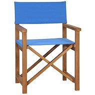 Director' s chair solid teak blue 47412 - Garden Chair