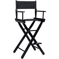 Folding Director's Chair Black Oxford Fabric 289106 - Garden Chair