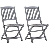 Folding garden chairs 2 pcs solid acacia wood 46335 - Garden Chair