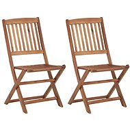 Folding Garden Chairs 2 pcs Solid Acacia Wood 46339 - Garden Chair