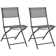 Folding garden chairs 2 pcs steel and textile 44710 - Garden Chair