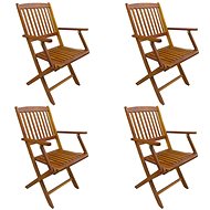 Folding Garden Chairs 4 pcs Solid Acacia Wood 276356 - Garden Chair