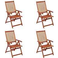 Folding garden chairs 4 pcs solid acacia wood 3065515 - Garden Chair