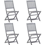 Folding garden chairs 4 pcs solid acacia wood 46336 - Garden Chair