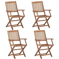 Folding garden chairs 4 pcs solid acacia wood 46338 - Garden Chair