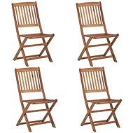 Folding garden chairs 4 pcs solid acacia wood 46340 - Garden Chair