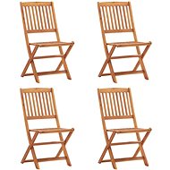 Folding garden chairs 4 pcs solid acacia wood 46654 - Garden Chair