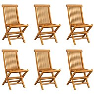 Folding garden chairs 6 pcs solid teak 3065527 - Garden Chair