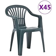Stackable garden chairs 45 pcs plastic green 48819 - Garden Chair